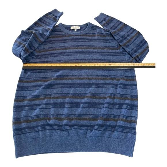 Turnbury Mens XL (44 in Chest) Navy Blue Striped
Wool Blend Pullover Sweater - Picture 9 of 11